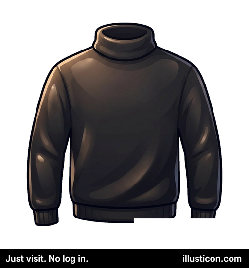 Suéter de Cuello Alto Negro