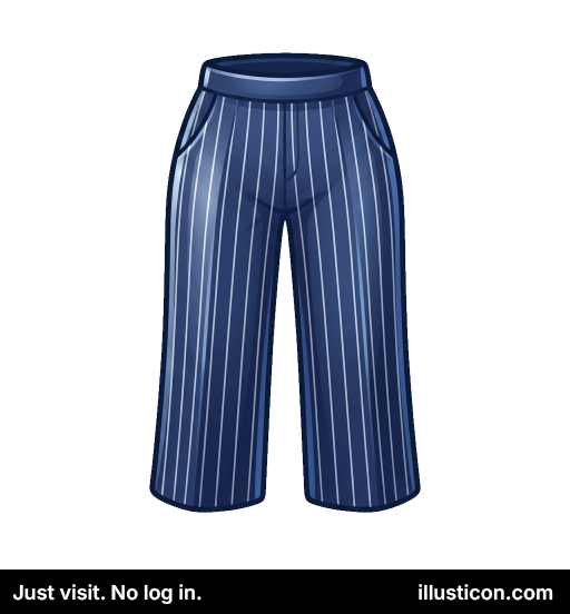 Quần Ống Rộng Sọc Xanh