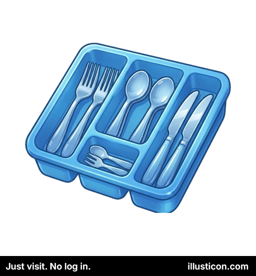 青い食器整理トレー