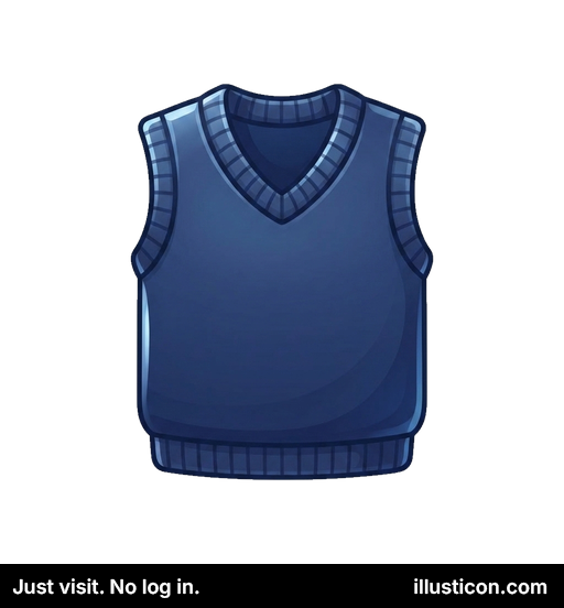 Blue V-Neck Sweater Vest