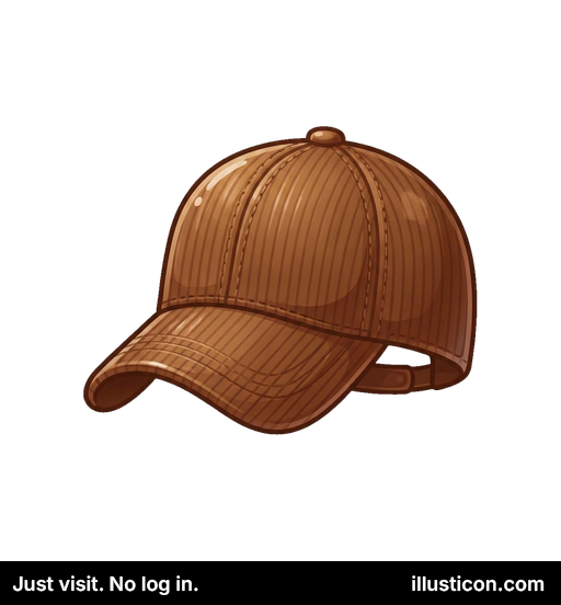 茶色のコーデュロイ野球帽