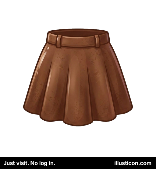 茶色のプリーツAラインスカート