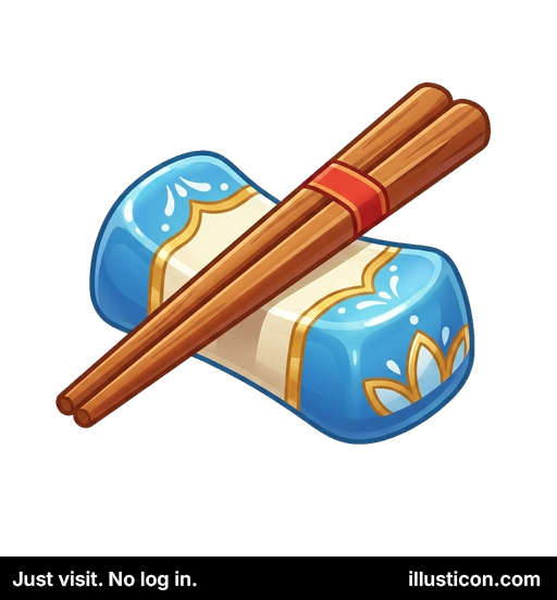 Đũa trên gác đũa trang trí