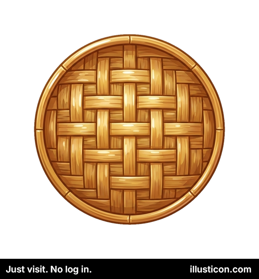 円形編み竹ざる