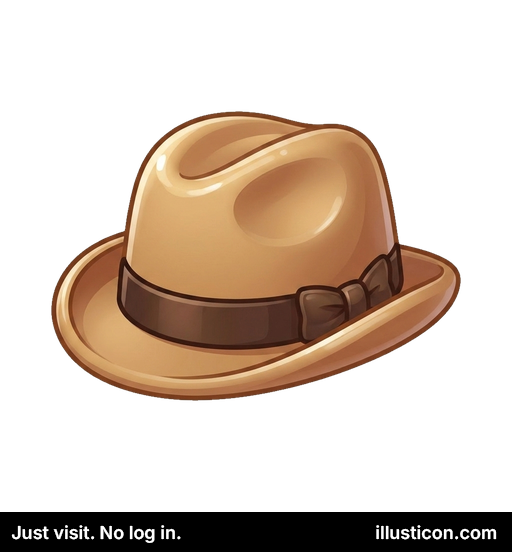 クラシックな茶色のフェドラハット