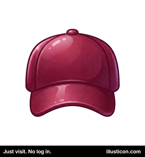 クラシックな深紅の野球帽