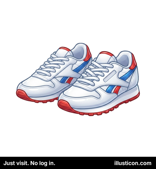 クラシックな白い運動靴