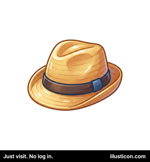 クラシックな編み込みフェドラハット