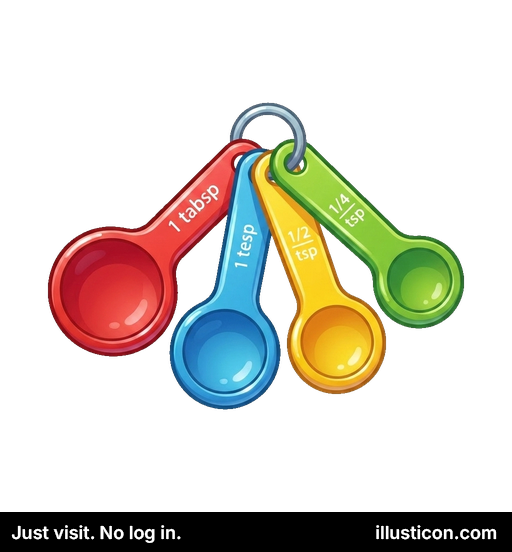 カラフルな計量スプーンセット