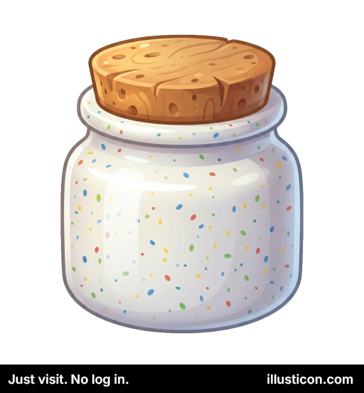 カラフルなふりかけ瓶（コルク栓付き）