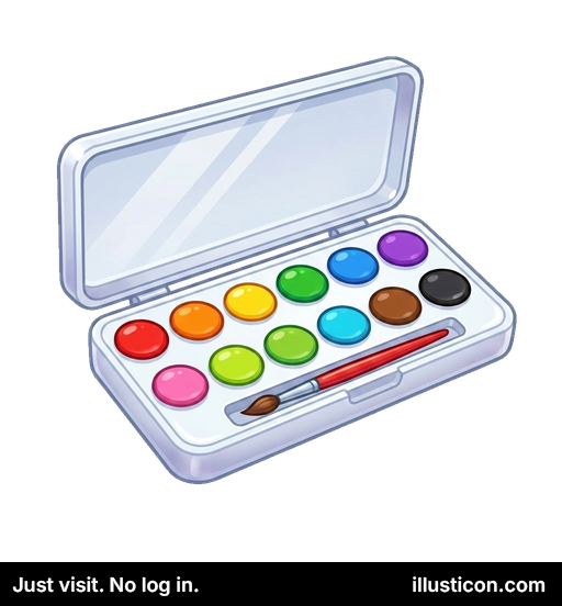 Colorful Watercolor Paint Set