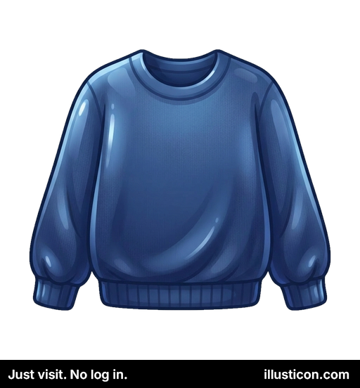 快適な青いクルーネックセーター