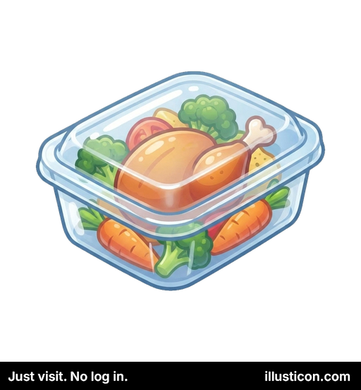 Bữa ăn gà và rau củ đã nấu chín