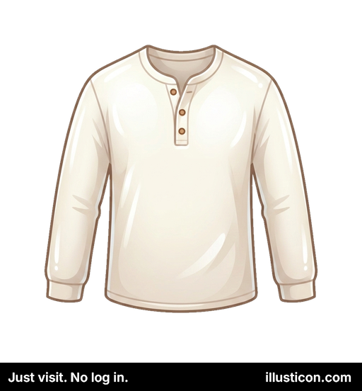 Camisa Henley de manga larga color crema