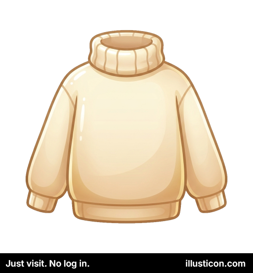 Áo len cổ lọ dệt kim màu kem