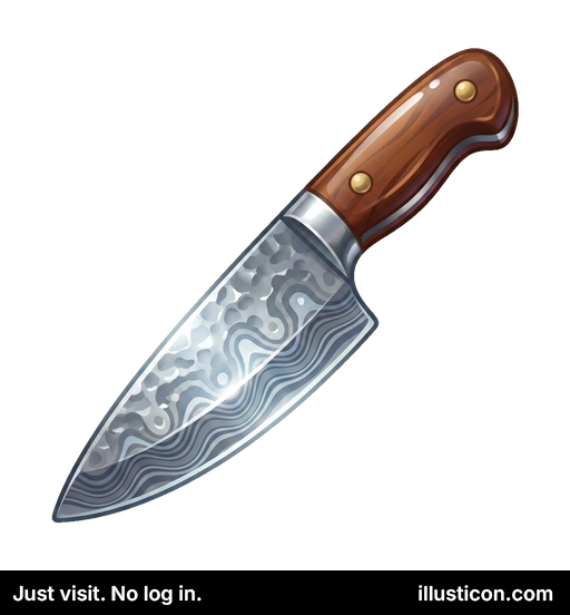 Dao Bếp Thép Damascus