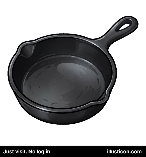 黒い鋳鉄製フライパン