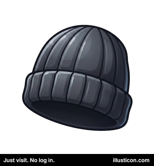 Mũ len gân màu xám đậm