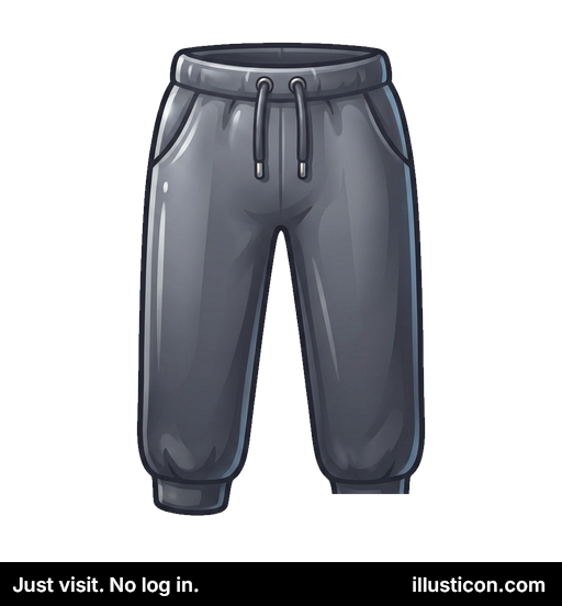 ダークグレーのドローストリングジョガーパンツ