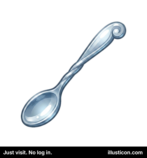 装飾的なねじれた持ち手のスプーン