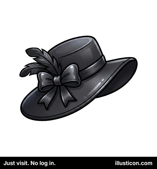 Mũ Đen Lông Vũ Sang Trọng