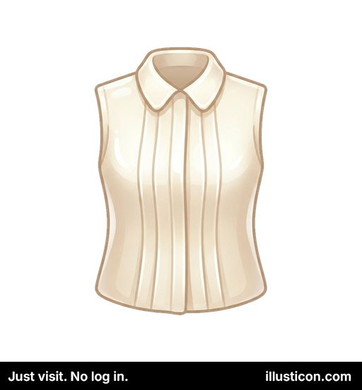 エレガントなクリーム色のノースリーブブラウス