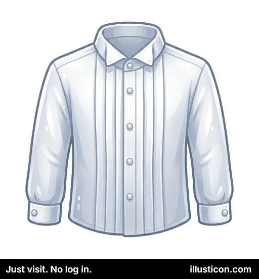 Elegant Pleated Dress Shirt
