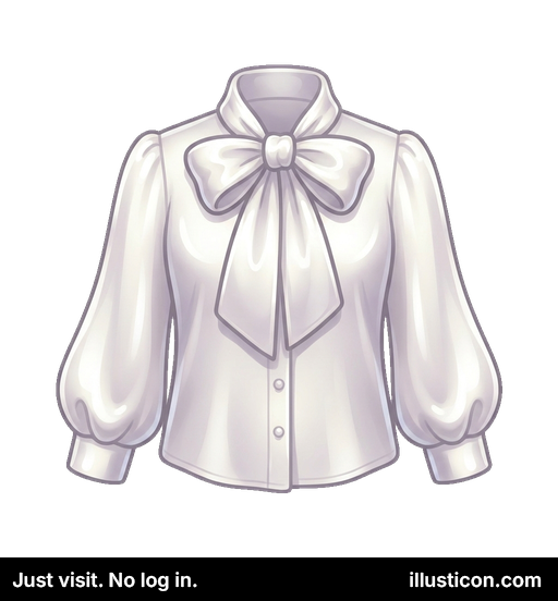 Blusa Blanca Elegante con Lazo Pussy-Bow
