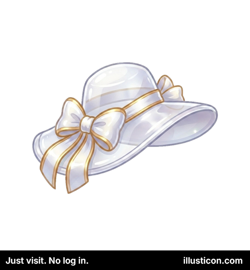 Eleganta Blanka Larĝranda Ĉapelo