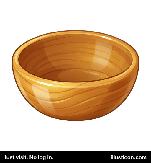 Empty Wooden Bowl