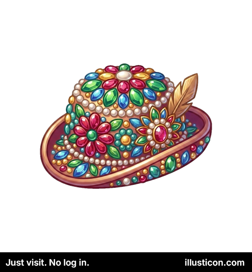 Extravagant Gem-Studded Hat