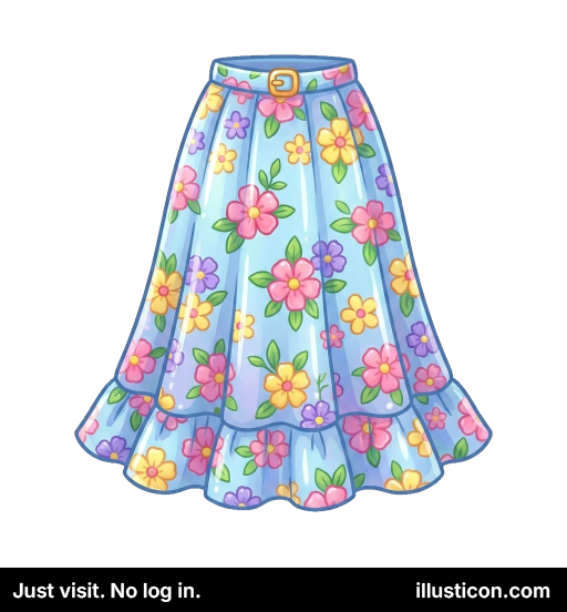 Chân Váy Maxi Xù Bèo Họa Tiết Hoa