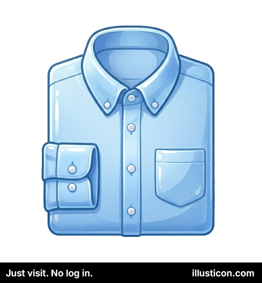 Folded Blue Button-Up Shirt