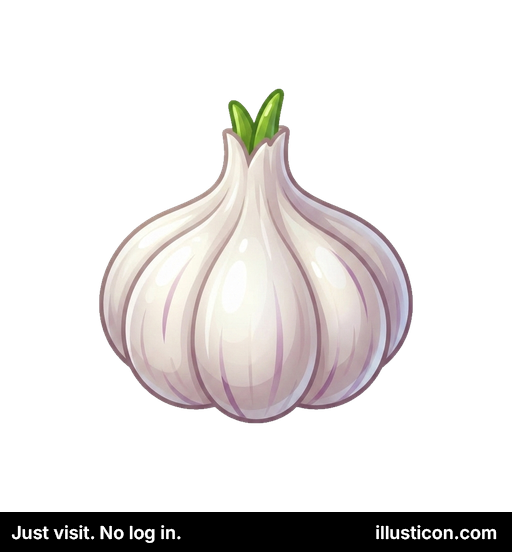 新鮮な漫画のニンニクの球根