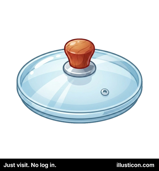 ガラス製調理器具の蓋（取っ手付き）