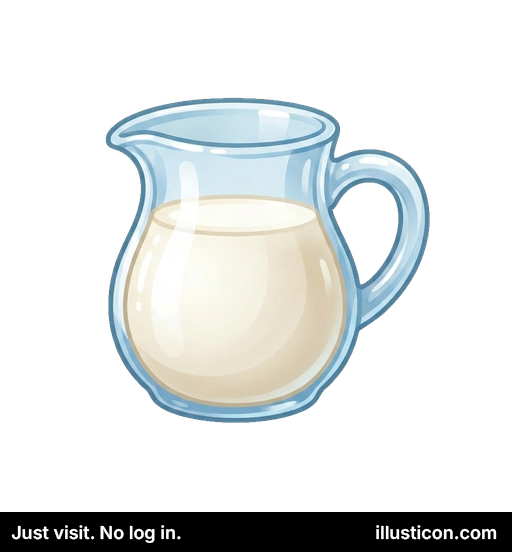 牛乳入りガラスピッチャー