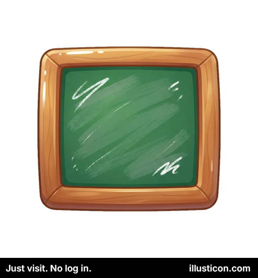 Pizarra verde con marco de madera