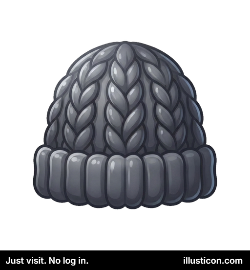 Grey Knitted Winter Beanie