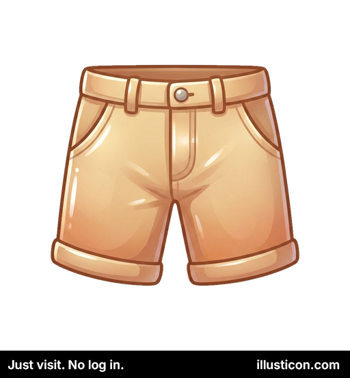 カーキ色のカジュアルな夏用ショートパンツ