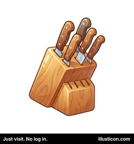 Kitchen Knife Set in Block