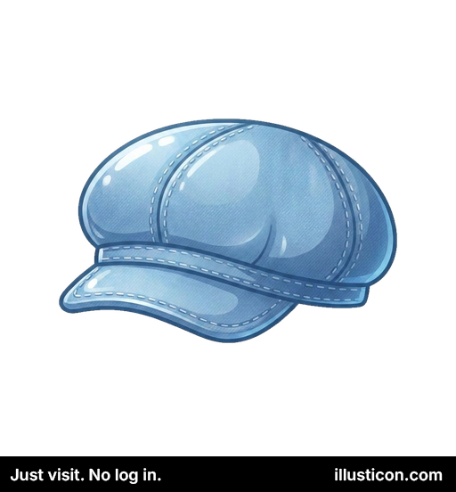 Light Blue Denim Baker Boy Cap