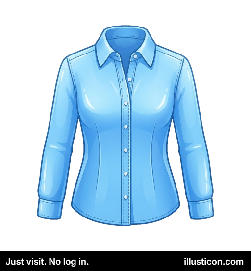 ライトブルーの長袖シャツ