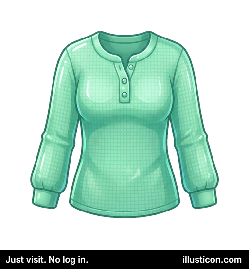 Áo Henley Dài Tay Xanh Bạc Hà