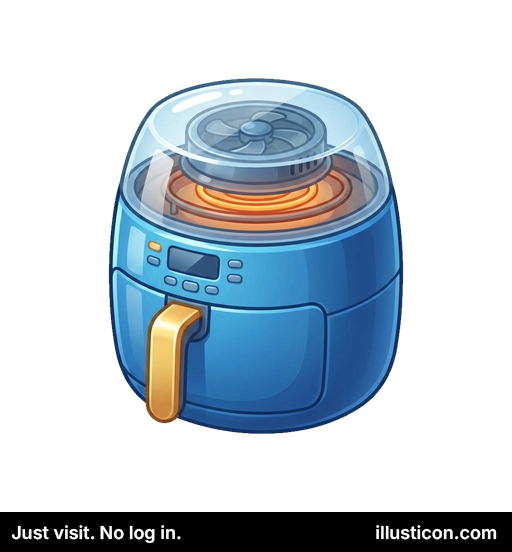 モダンな青いエアフライヤー