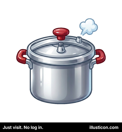 Modern Silver Pressure Cooker
