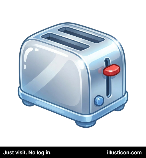 モダンなシルバーのトースター家電