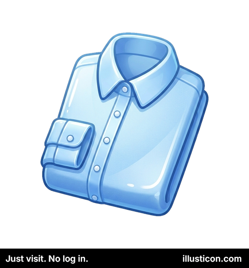 Neatly Folded Blue Dress Shirt