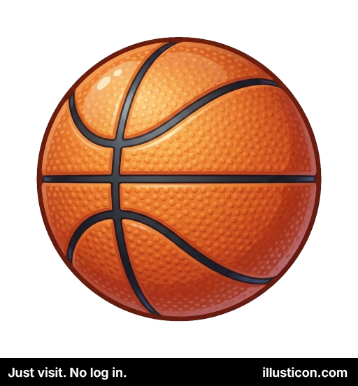 Orange Basketball Game Ball