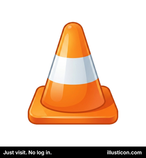 オレンジの交通安全コーン