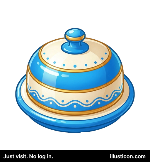 Ornama Blua Kovrita Plado